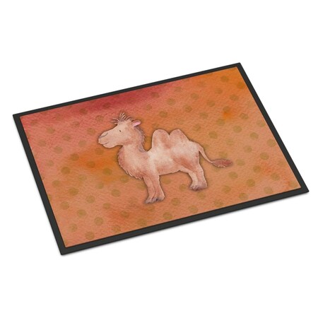 Carolines Treasures 24 x 36 in. Polkadot Camel Watercolor Indoor or Outdoor Mat BB7393JMAT